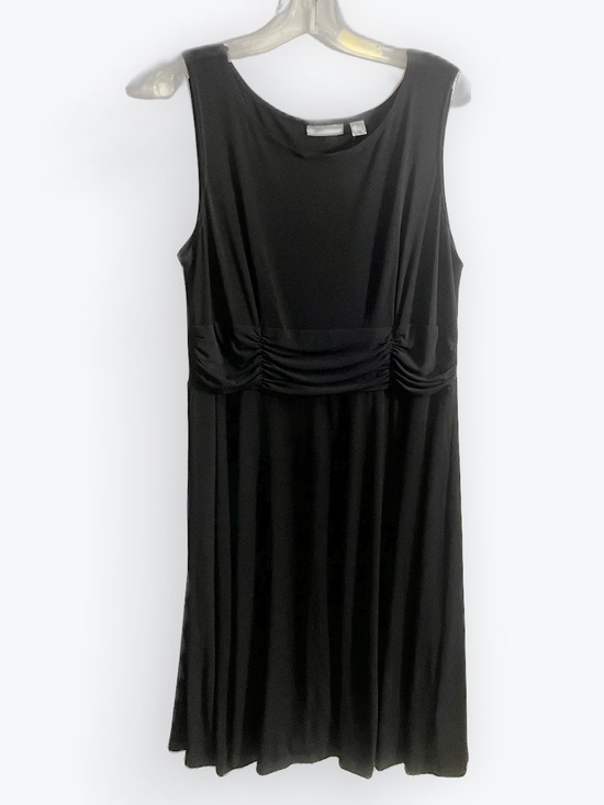 Kim Rogers Dresses & Skirts - Kim Rogers Black Sleeveless Midi Dress with Ruched Waistband Size 18